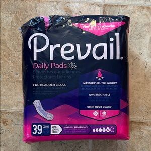 Prevail Daily Pads for Bladder Leaks